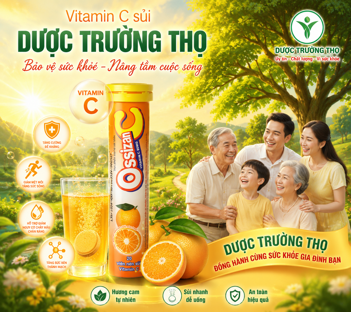 Vitamin C Cam Trường Thọ 20 viên